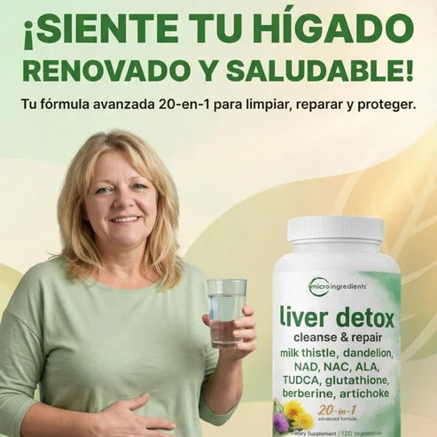 Microingredients® Liver Detox 20 en 1 (Hígado Sano) | Aplana Vientre Sin Dieta