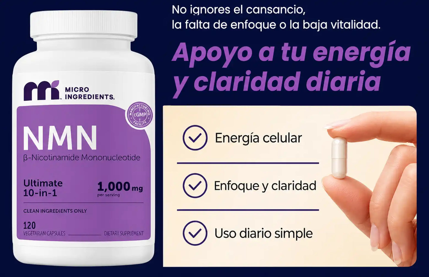 NMN 10 EN 1 ANTI-EDAD MICROINGREDIENTES