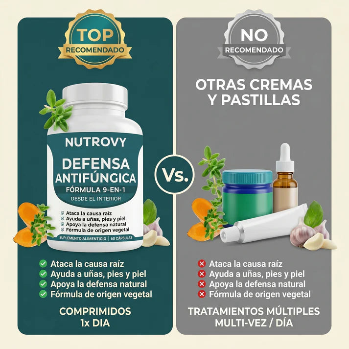 Nutrovy Elimina el Hongo desde adentro - Antes de que vuelva a crecer