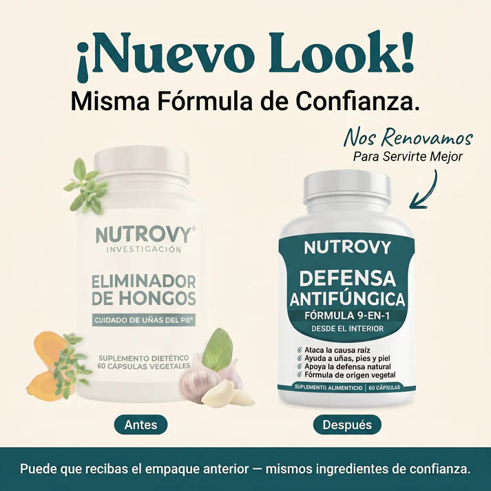 Nutrovy Elimina el Hongo desde adentro - Antes de que vuelva a crecer