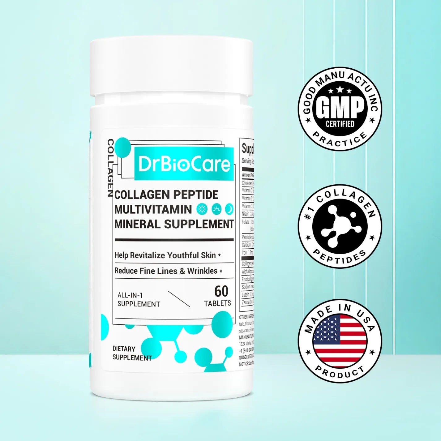 DrBioCare Péptidos de colágeno + Multivitaminas