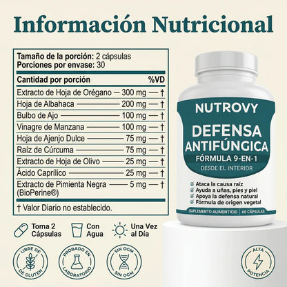 Nutrovy Elimina el Hongo desde adentro - Antes de que vuelva a crecer