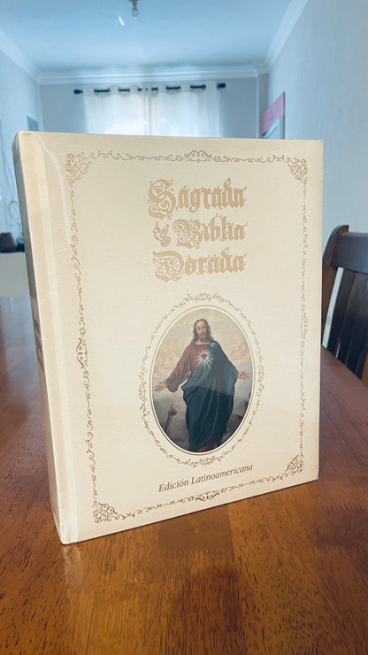 Sagrada Biblia Dorada — Edición Latinoamericana 🌸 Regalo Día de Madres