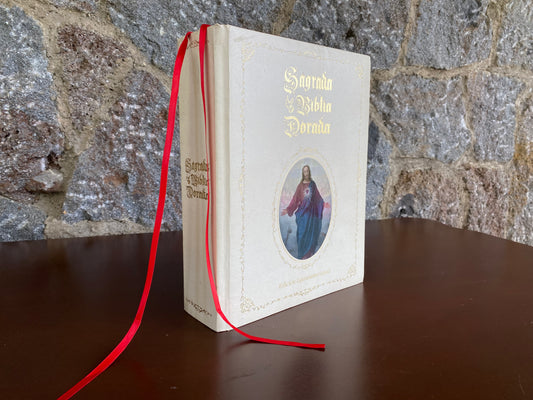 SAGRADA BIBLIA DORADA + ANILLO PADRE NUESTRO 🎁